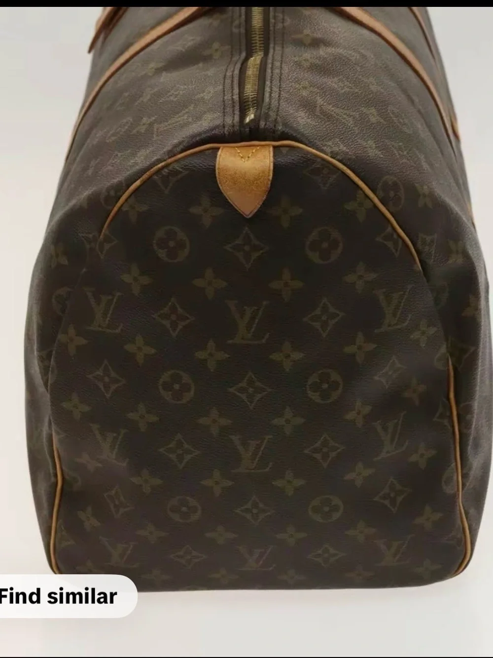 Louis Vuitton Monogram Canvas Duffel with Tan Leather Trim size 55